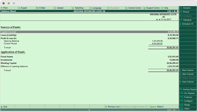 web reports vertical balance sheet working capital working capital balance sheet