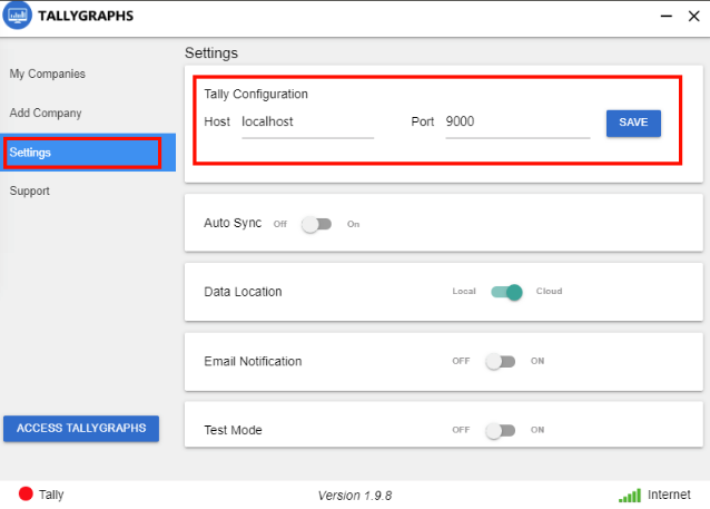 How to sync Tally ERP 9 data with TallyGraphs 4 Tallygraphs-Connector