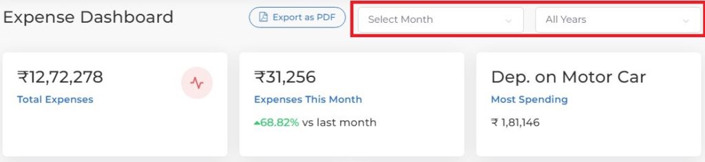 Expenses Dashboard Filter 2